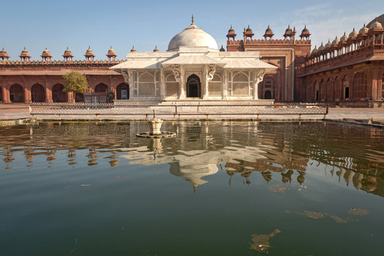 Salim Chisti tomb at Fatehpur Sikri. Fatehpur Sikri is a designated UNESCO World heritage site.