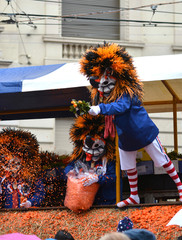 Waggis an der Basler Fasnacht auf Waggiswagen 