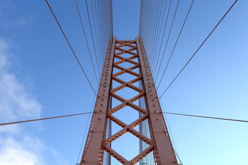 Part of suspension bridge