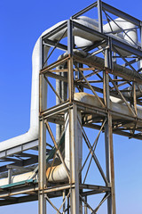 The pipeline on the industrial equipment