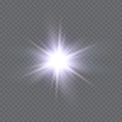 Fototapeta premium Glow light effect. Star burst with sparkles.Sun