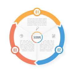 Circle Infographic Template with Three Elements