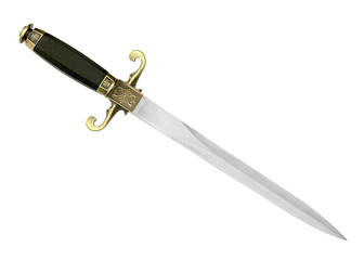 Dagger Fantasy Adventure. sword on white background