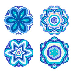 Vector ethnic mandalas set