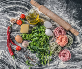 Rustic pepper and herbs