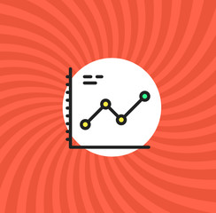  Increase Graphic Icon, Simple Line Cartoon Vector Illustration