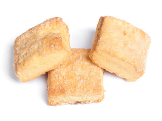 Square cookies isolated