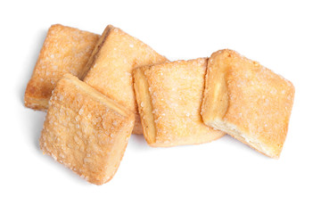 Square cookies isolated