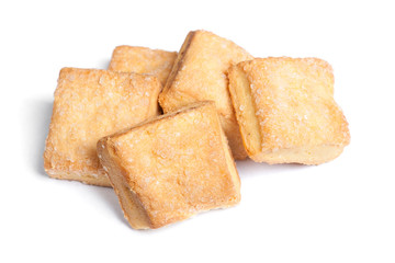 Square cookies isolated
