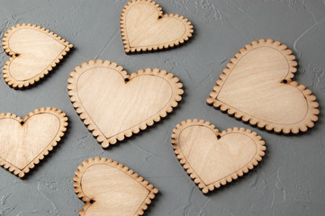 Wooden hearts