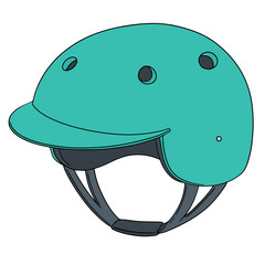vector set of bicycle helmet