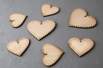 Wooden hearts