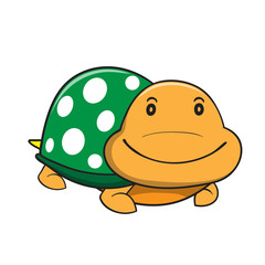 Vector illustrations turtle cartoon on a white background.