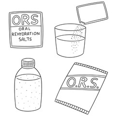 vector set of oral rehydration salt