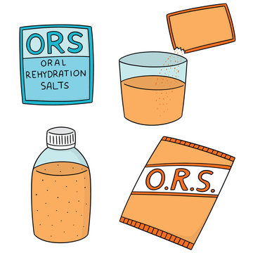 vector set of oral rehydration salt
