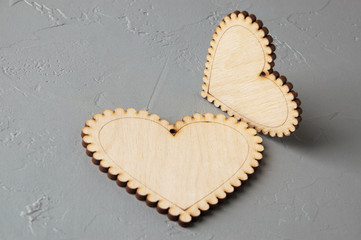 Wooden hearts