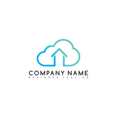 cloud chat home brand company template logo logotype vector art