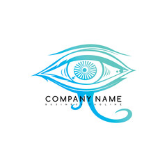 eye look see logo logotype template vector art