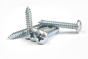 Screws on white