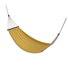 Yellow Hammock -  3d illustration isolated on a white background