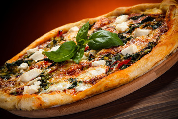 Pizza with mozzarella