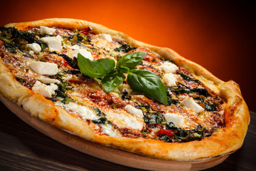 Pizza with mozzarella