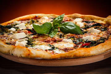 Pizza with mozzarella