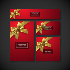 Set of design elements for holiday package design.