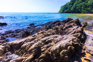 Rocks , sea and blue sky - Koh Yao Yai, Phang Nga ,Thailand