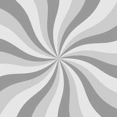 Sunburst Silver Gray and white vector background. Abstract grey swirl graphic design for wallpaper, banner and backdrop.