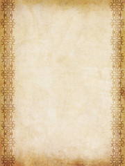 Obraz premium Old paper with floral frame