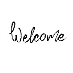 Welcome. Modern brush calligraphy.