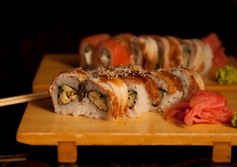  sushi in japanese restaraunt 