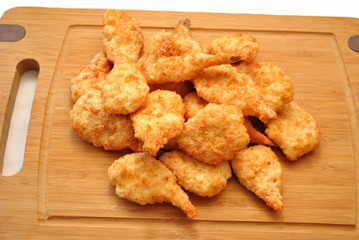 Frozen Breaded Shrimp Ready to Be Cooked