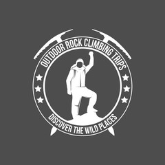 mountain climbing vintage logos