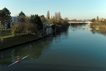 Fototapeta premium Aviron sur la Marne en Ile de France