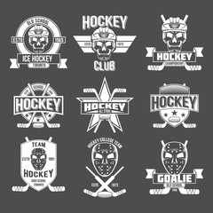 hockey logo set