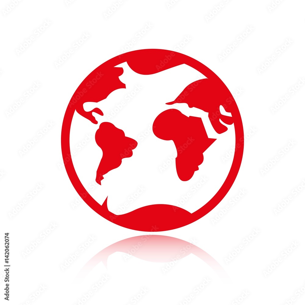 Wall mural earth icon stock vector illustration flat design
