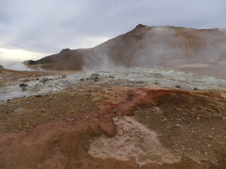 Fumarolen am Námafjall und Hverarönd in Island