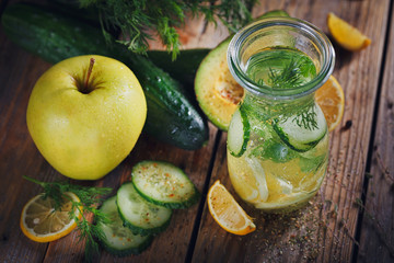 Background with assorted green vegetables