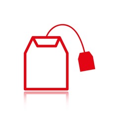 tea bag icon stock vector illustration flat design