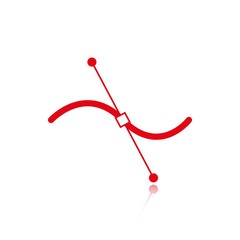 Fototapeta premium Drawing the symbol lines icon