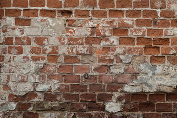 old red brick wall texture background