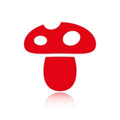 mushroom icon stock vector illustration flat design