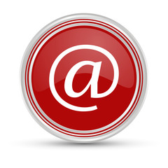Obraz premium Roter Button - at - Email Zeichen