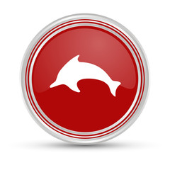 Roter Button - Delfin