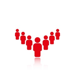 people with the leader icon stock vector illustration flat design