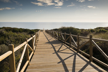 Fototapeta premium Walkway in Cabopino, Marbella, Costa del Sol, Andalusia, Spain