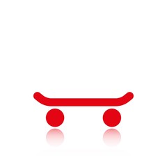 skateboard side view icon stock vector illustration flat design