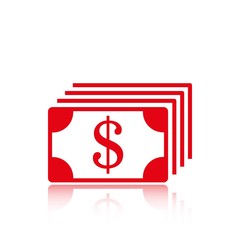 Obraz premium dollar money icon stock vector illustration flat design
